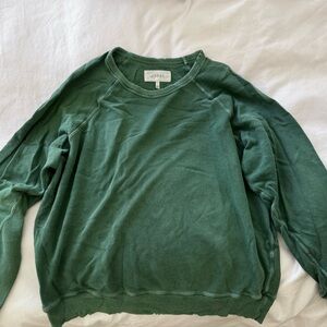 THE GREAT College Sweatshirt in Bottle Green